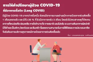 การให้คำปรึกษาผู้ป่วย COVID-12 ที่มีอาการเรื้อรัง